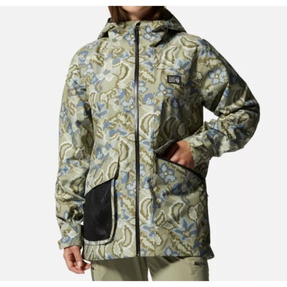 Mountain Hardwear Landsky Gore-Tex Jacket Mantis Green Floral ( S ) - Picture 1 of 4